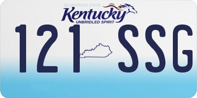 KY license plate 121SSG