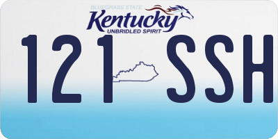 KY license plate 121SSH