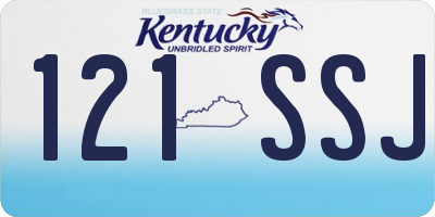 KY license plate 121SSJ