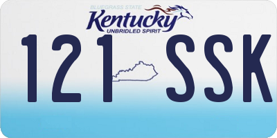KY license plate 121SSK