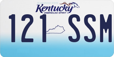 KY license plate 121SSM