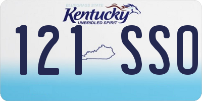 KY license plate 121SSO