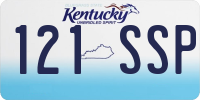 KY license plate 121SSP
