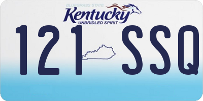 KY license plate 121SSQ