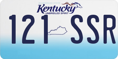 KY license plate 121SSR