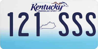 KY license plate 121SSS