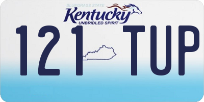 KY license plate 121TUP