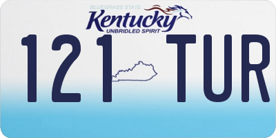 KY license plate 121TUR