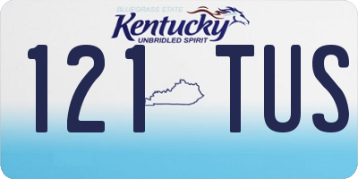 KY license plate 121TUS