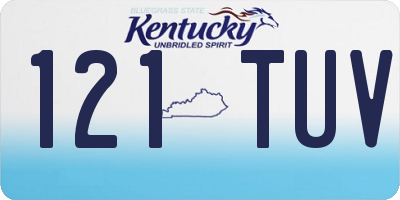 KY license plate 121TUV