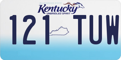 KY license plate 121TUW