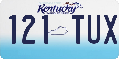 KY license plate 121TUX