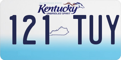 KY license plate 121TUY