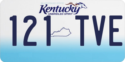 KY license plate 121TVE