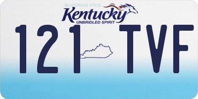 KY license plate 121TVF