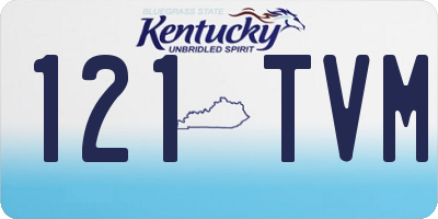 KY license plate 121TVM