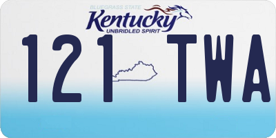 KY license plate 121TWA