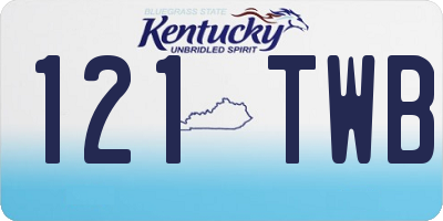 KY license plate 121TWB