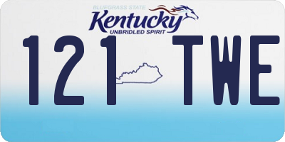 KY license plate 121TWE