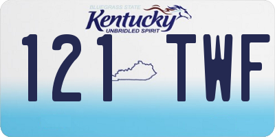KY license plate 121TWF