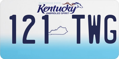 KY license plate 121TWG