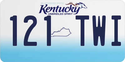 KY license plate 121TWI