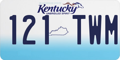 KY license plate 121TWM