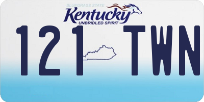 KY license plate 121TWN