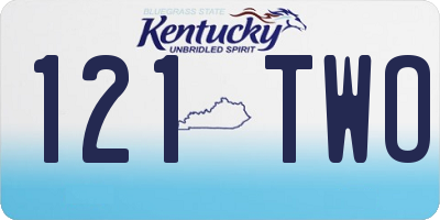 KY license plate 121TWO