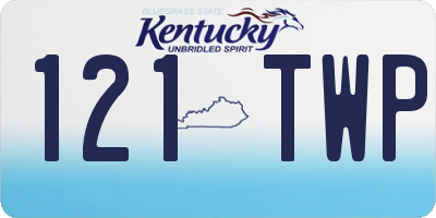 KY license plate 121TWP