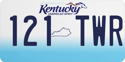 KY license plate 121TWR