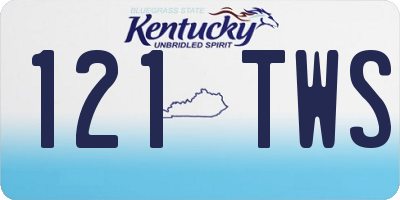 KY license plate 121TWS
