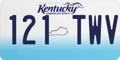 KY license plate 121TWV