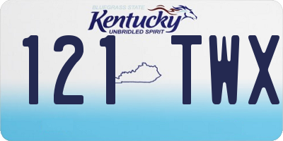 KY license plate 121TWX