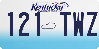 KY license plate 121TWZ