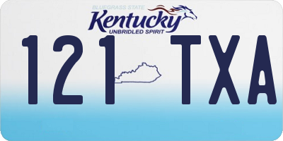 KY license plate 121TXA