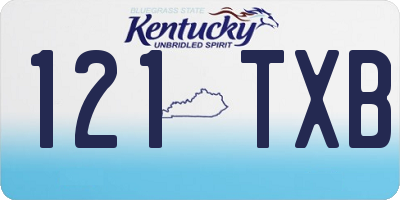 KY license plate 121TXB