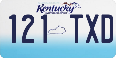KY license plate 121TXD