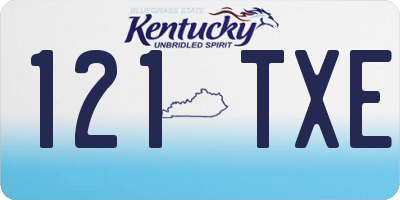 KY license plate 121TXE