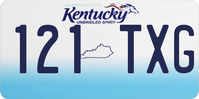 KY license plate 121TXG
