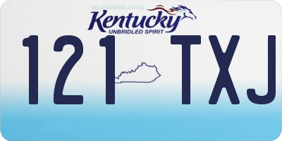 KY license plate 121TXJ