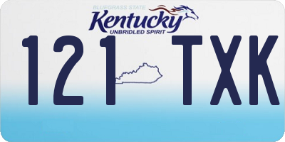 KY license plate 121TXK