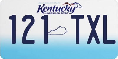 KY license plate 121TXL