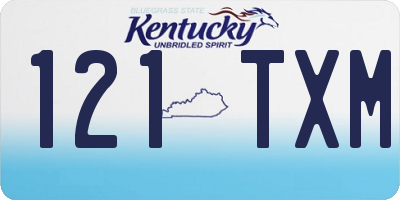 KY license plate 121TXM