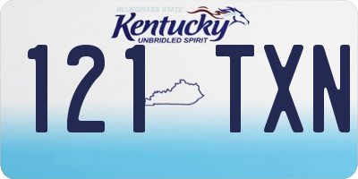 KY license plate 121TXN