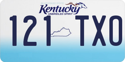 KY license plate 121TXO