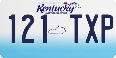 KY license plate 121TXP