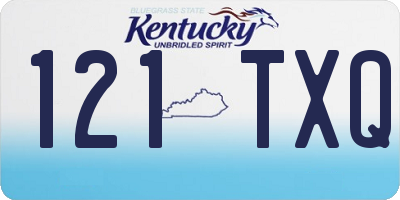 KY license plate 121TXQ