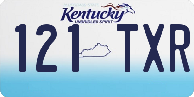 KY license plate 121TXR