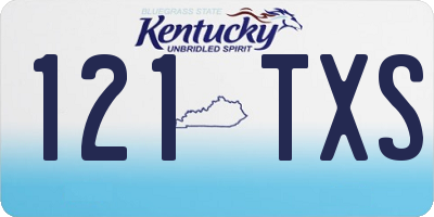KY license plate 121TXS